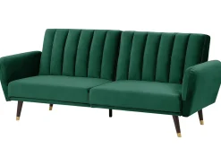 Divano letto 3 posti VIMMERBY Velluto Verde smeraldo