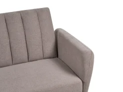 Divano letto 3 posti VIMMERBY Tessuto Marrone chiaro