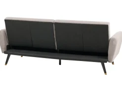 Divano letto 3 posti VIMMERBY Tessuto Marrone chiaro
