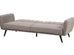 Divano letto 3 posti VIMMERBY Tessuto Marrone chiaro
