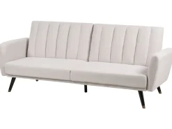 Divano letto 3 posti VIMMERBY Tessuto Beige