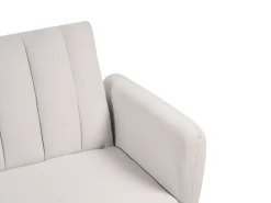 Divano letto 3 posti VIMMERBY Tessuto Beige