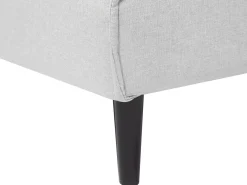 Divano letto 3 posti VISBY Tessuto Grigio chiaro