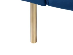 Divano letto 3 posti VISNES Velluto Blu marino