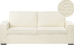 Divano letto 3 posti VUOKATTI Bouclé Bianco sporco