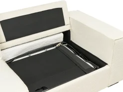 Divano letto 3 posti VUOKATTI Bouclé Bianco sporco