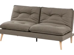 Divano letto 3 posti YILA Tessuto Marrone