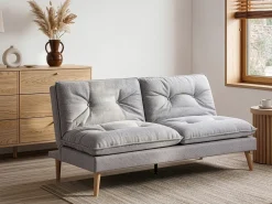 Divano letto 3 posti YILA Tessuto Grigio