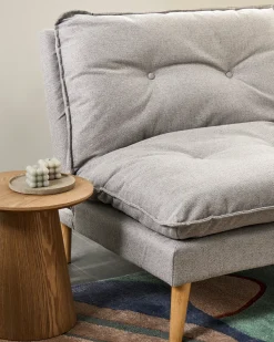 Divano letto 3 posti YILA Tessuto Grigio