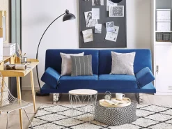 Divano letto 2 posti YORK Velluto Blu marino