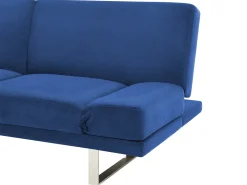 Divano letto 2 posti YORK Velluto Blu marino