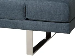 Divano letto 2 posti YORK Tessuto Blu