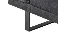 Divano letto 2 posti YORK Ciniglia Nero