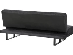 Divano letto 2 posti YORK Ciniglia Nero