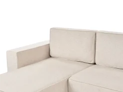 Divano letto a U 4 posti VATNE Tessuto Beige chiaro con contenitore