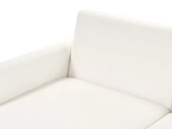 Divano letto angolare 3 posti SIRO Bouclé Bianco sporco con contenitore Lato destro