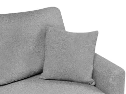 Divano letto angolare 3 posti NASSJO Lino sintetico Grigio Lato Sinistro
