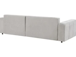 Divano letto angolare 3 posti INNVIK Tessuto Grigio chiaro con contenitore Lato Sinistro