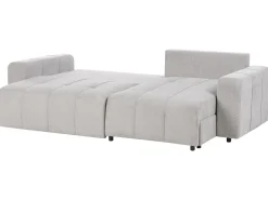 Divano letto angolare 3 posti INNVIK Tessuto Grigio chiaro con contenitore Lato Sinistro