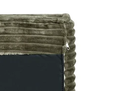 Divano letto angolare 3 posti ABACKA Velluto a coste Verde con contenitore Lato Sinistro