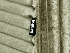 Divano letto angolare 3 posti ABACKA Velluto a coste Verde con contenitore Lato Sinistro
