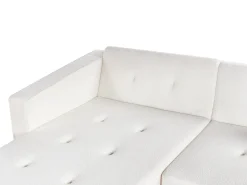 Divano letto angolare 4 posti VADSO Bouclé Bianco sporco Lato destro