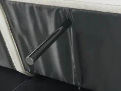Divano letto angolare 3 posti KAARINA Tessuto Bianco Lato Sinistro