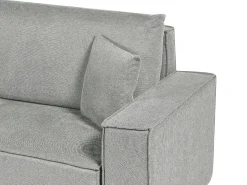 Divano letto angolare 3 posti KARILA Tessuto Grigio con contenitore Lato destro