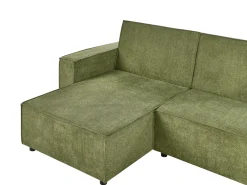 Divano letto angolare 3 posti ROMEDAL II Tessuto Verde scuro Lato destro