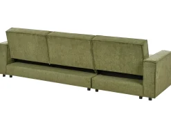 Divano letto angolare 3 posti ROMEDAL II Tessuto Verde scuro Lato destro