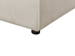Divano letto angolare 3 posti ABACKA Velluto a coste Beige Lato Sinistro