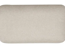 Divano letto angolare 3 posti HRISEY Lino sintetico Beige con contenitore Lato destro