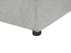 Divano letto angolare 3 posti LUSPA Tessuto Grigio chiaro con contenitore Lato Sinistro
