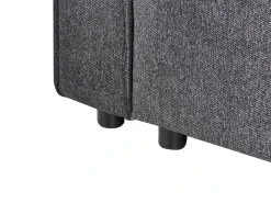 Divano letto angolare 3 posti ROMEDAL II Tessuto Grigio grafite Lato Sinistro