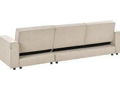 Divano letto angolare 3 posti ROMEDAL II Tessuto Beige Lato Sinistro