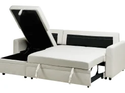 Divano letto angolare 3 posti NASSJO Lino sintetico Beige chiaro Lato destro