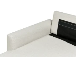 Divano letto angolare 3 posti NASSJO Lino sintetico Beige chiaro Lato destro