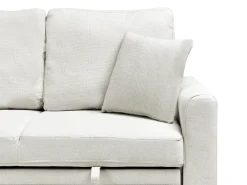 Divano letto angolare 3 posti NASSJO Lino sintetico Beige chiaro Lato destro