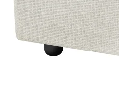 Divano letto angolare 3 posti NASSJO Lino sintetico Beige chiaro Lato destro