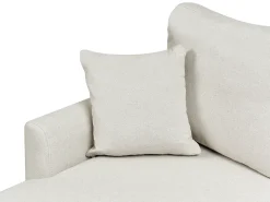 Divano letto angolare 3 posti NASSJO Lino sintetico Beige chiaro Lato destro
