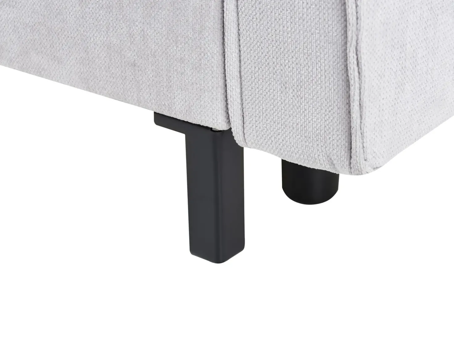 Divano letto angolare 3 posti TEJN Tessuto Grigio chiaro con contenitore Lato Sinistro