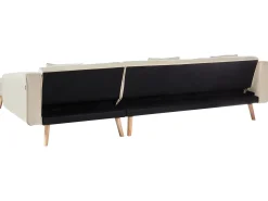 Divano letto angolare 4 posti VADSO Velluto Beige chiaro Lato Sinistro
