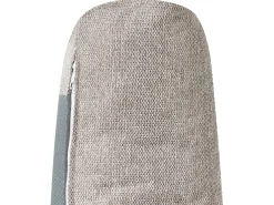 Divano letto angolare 3 posti KARILA Tessuto Tortora con contenitore Lato destro