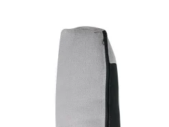 Divano letto angolare 4 posti FLAKK Tessuto Grigio chiaro con contenitore Lato Sinistro