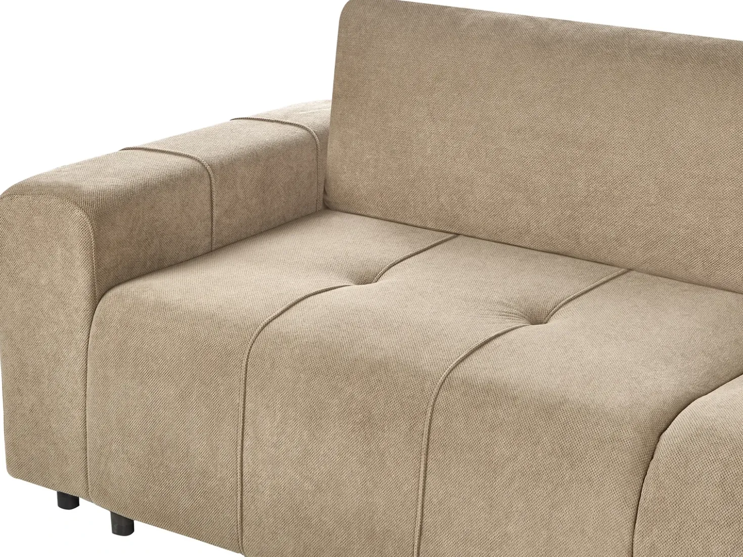 Divano letto angolare 3 posti INNVIK Tessuto Marrone Lato Sinistro