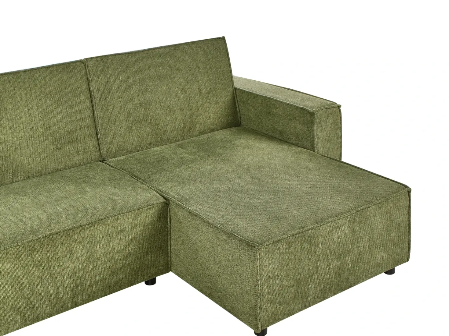 Divano letto angolare 3 posti ROMEDAL II Tessuto Verde scuro Lato Sinistro
