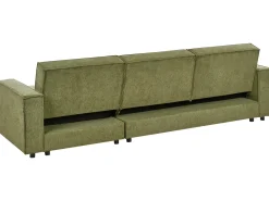 Divano letto angolare 3 posti ROMEDAL II Tessuto Verde scuro Lato Sinistro