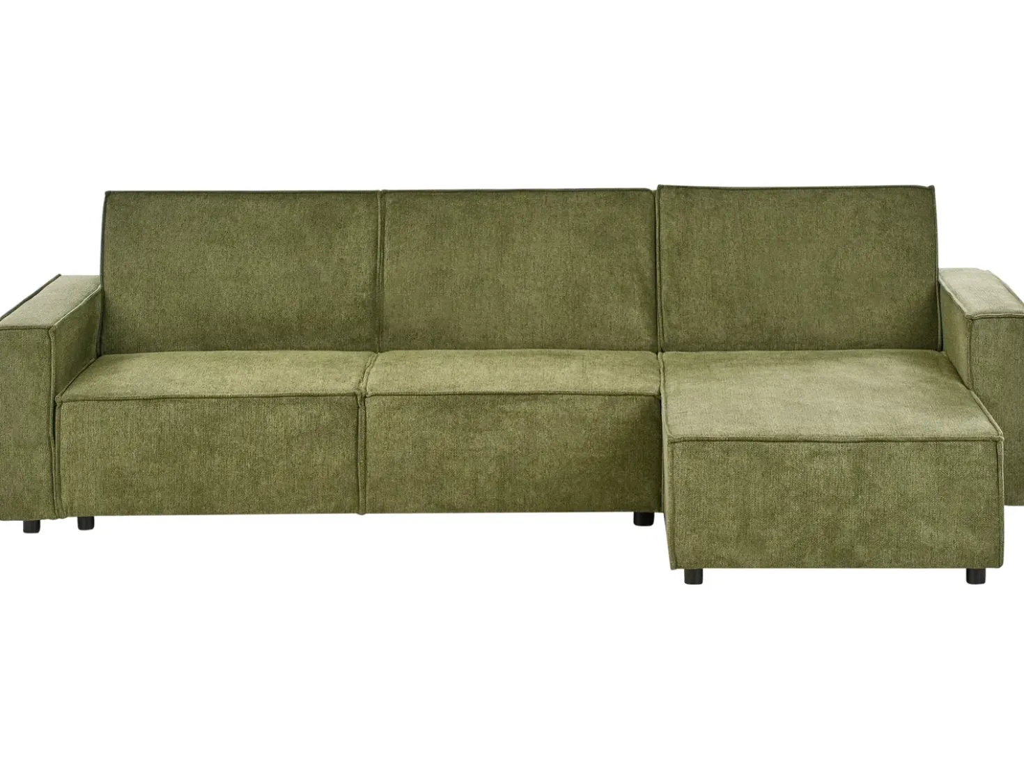 Divano letto angolare 3 posti ROMEDAL II Tessuto Verde scuro Lato Sinistro