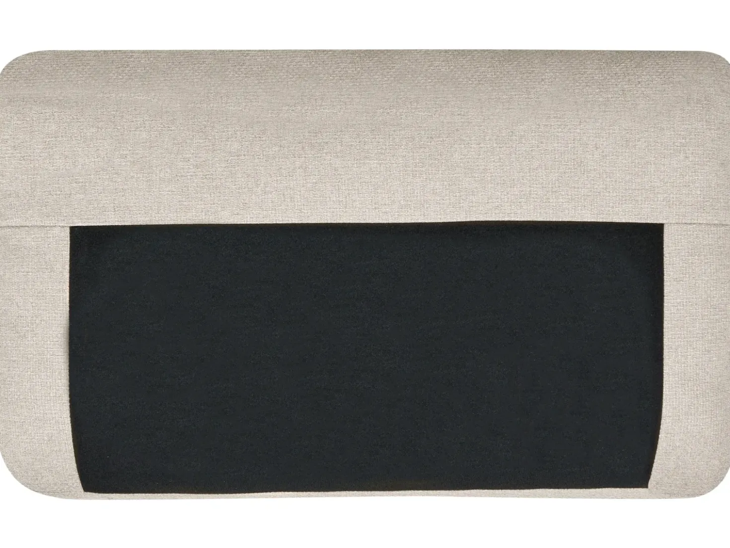 Divano letto angolare 3 posti HRISEY Lino sintetico Beige Lato Sinistro
