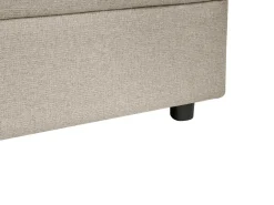 Divano letto angolare 3 posti HRISEY Lino sintetico Beige Lato Sinistro